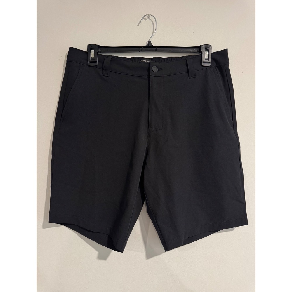 Banana Republic Core Temp Shorts Mens 36 Black Elastic Back Tech Chino